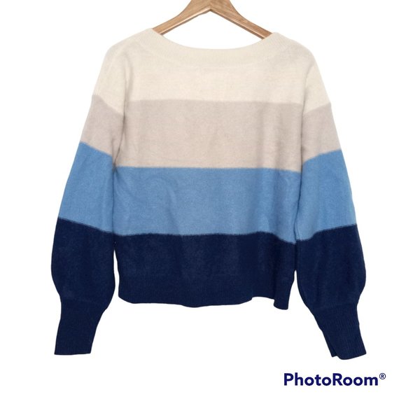 Club Monaco Cashmere Color block Striped Sweater